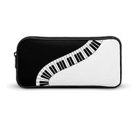 Lawenp Yin Yang Piano Keys Pencil Case Cute Pen Pouch Cosmetic Bag Pecil Box Organizer for Travel Office