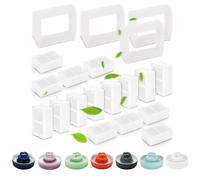 Lawfery 16 Pack Ceramic Cat Water Fountain Filters Replacement, 16 Cat Fountain Filters and 4 Pre-Filter Sponges for Ceramic Pet Water Fountains (16+4)