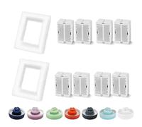 Lawfery 8 Pack Ceramic Cat Water Fountain Filters Replacement, 8 Cat Fountain Filters & 2 Pre-Filter Sponges for Ceramic Pet Water Fountains (8+2)