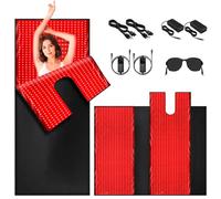 lawind Red Light Therapy Mat for Body, 88"x83" Red Therapy Blanket with 2632 3-in-1 Chip LEDs, 650nm & 850nm Dual Wavelength Infrared Red Light Therapy for Pain Relief, Joint Repair