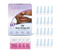 LaWink 40PCS Upper Lip Wax Strips for Face, Eyebrow and Upper Lip Hair Removal with 4 Calming Oil Wipes, Depilatory Tape for Sensitive Skin, Lavender
