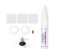 LaWink Eyelash Extensions Glue Sensitive, 2ml Semi-Permanent Individual Lash Extension Glue, 1 Second Drying Time, Up to 3 Weeks Hold, Beginner-Friendly Quick-Drying, Clear Bottle, PVA Material