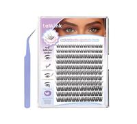 LaWink Pre Glued Lashes 132Pcs 10-16mm D curl Self Adhesive Eyelashes Lash Clusters DIY Lash Extension Kit Press On Lash ReadyBond Lashes No Glue No Remover Needed