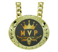 lawjey MVP Medals for Awards, 6” Big Gold Turnover Chain Medal, Champions League Trophy for Basketball Football Soccer Softball Volleyball Sports Competitions Prize and Party Favors