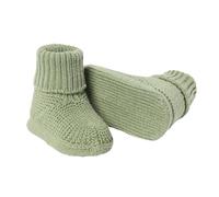 LAWKUL Baby Boots Newborn Babe First Walker Crib Shoes Knitting Socks Warm Crochet Booties for Infants Boy Girl Green 3-9M