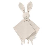 LAWKUL Baby Lovey Organic Cotton Muslin Soft Security Blankets Comfy Lovie for Infant Boy Girls Unisex Bunny Khaki
