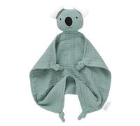 LAWKUL Baby Loveys Security Blankets Organic Cotton Muslin Soft Lovie Cuddly Lovies for Infants Unisex Boy Girls Koala Green