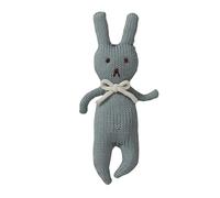 LAWKUL Baby Soft Toys 100% Cotton Bunny Rabbit Knitted Toy Suitable from Birth Newborn Infant Boy Girls Cyan