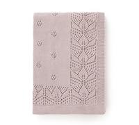 LAWKUL Cellular Blanket Baby 100% Cotton Soft Newborn Babe Knit Blankets Classic Florals for Boy Girls 100x80cm Lavender