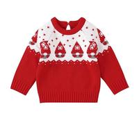 LAWKUL Christmas Baby Pullover Long Sleeve Sweater Toddler Xmas Crewneck Soft Outwear Santa Ugly Outfit Warm Knitwear 18-24M
