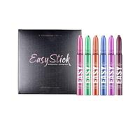 Lawless Makeup Eyeshadow Stick Set Colored Contouring And Highlight Eyeshadow Stick Eyeshadow Long Lasting High Pigmented Shadow 2ml/6pcs Makeup Palettes (C, One Size)