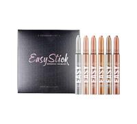 Lawless Makeup Eyeshadow Stick Set Colored Contouring And Highlight Eyeshadow Stick Eyeshadow Long Lasting High Pigmented Shadow 2ml/6pcs Makeup Palettes (B, One Size)