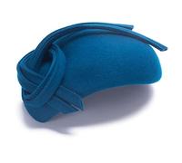 Lawliet Black Teardrop Women Felt Fascinator Tam Beret Casque Cocktail Hat A572 (Teal)