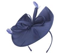 Lawliet Womens 1950s Vintage Look Saucer Headpiece Fascinator Cocktail Hat T430 (Navy Blue)