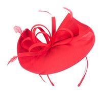 Lawliet Womens 1950s Vintage Look Saucer Headpiece Fascinator Cocktail Hat T430 (Red)