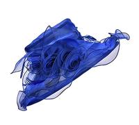 Lawliet Womens Ladies Organza Dress Church Wedding Occasion Wide Brim Feather Veil Sun Formal Royal Ascot Hat A341 (Royal Blue)