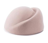 Lawliet Wool Air Hostesses Pillbox Hat Millinery Making Circle Fascinator Hats for Women (Camel)