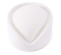 Lawliet Wool Felt Acuate Fascinator Pillbox Hat for Women Pretty Hostesses Cap (Ivory)(Size: One Size)