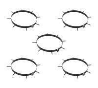 Lawn Aerator Clamp with Spikes 5 pcs Black Steel Garden Tools Circular vidaXL