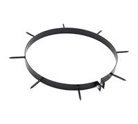 Lawn Aerator Clamp with Spikes, 5 Pieces Black Diameter 300 mm Iron, Garden Tool for Lawn Care, Soil Compaction, Meadow Roller, Seed Bed and Soil Leveling