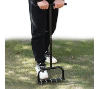 Lawn Aerator - Hollow Tine Soil Aeration Tool with 10 Iron Nails for Effective Garden Lawn Ventilation and Soil Scarification