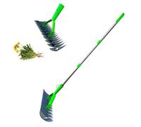 Lawn Aerator Scarifier, Lawn Aerator Spikes Aerating Tool with Handle, Manual Lawn Grass Soil Aeration Scarification for Lawn Care & Maintenance, Dethatching Rake, Moss Removal Garden Tool