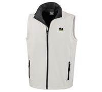 Lawn Bowls Bowling White Shower Proof Soft Shell Gilet with Logo Sizes S - 4XL