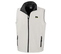 Lawn Bowls Bowling White Shower Proof Soft Shell Gilet with Logo Sizes S - 4XL