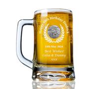 Lawn Bowls Feature Men's Personalised Engraved 60th Birthday Bowling Pint Glass Tankard Gift for a Man