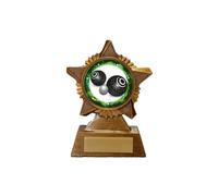 Lawn Bowls Trophy Award Premier Star Antique Gold 120mm Heavy Resin Bowls Bowling Free Engraving -troshow1-gd