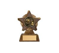 Lawn Bowls Trophy Award Premier Star Antique Gold 150mm Heavy Resin Free Engraving -troshow2-AA