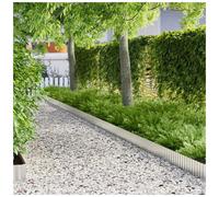 Lawn Edge Silver Galvanized Steel 1000x20cm Heavy Duty Garden Border No Assembly