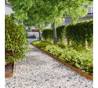 Lawn Edging 10pcs Corten Steel Rusty 10x103 cm Flexible Heavy-Duty Garden Border