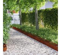 Lawn Edgings 10 pcs Rusty 103 x 0.05 x 22 cm Weathering Steel