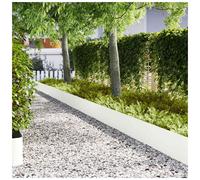 Lawn Edging 10pcs White 100x30cm Cold Rolled Steel Outdoor Garden Border Minimal