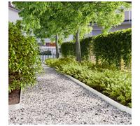 Lawn Edging 10x103cm White Stainless Steel Flexible Garden Border 10pcs Set