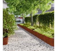 Lawn Edging 20 Pieces 25 x 103 cm Flexible Weatherproof Steel Flower Bed Border Mowing Edge Palisade Edging Path Boundary Garden Lawn Patio Landscaping with Plug-In System