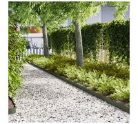 Lawn edging 20pcs Olive Green 100x15cm Durable Cold Rolled Steel Outdoor Border