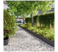 Lawn Edging 30 pcs Black Stainless Steel 20x103cm Flexible Interlocking Borders