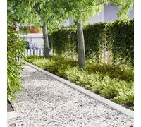 Lawn Edging 30 Pieces White Cold Rolled Steel 100 x 0.05 x 15 cm Flexible Weatherproof Plug-In System for Flower Bed Border, Path Boundary and Patio for Clear Separation in the Garden