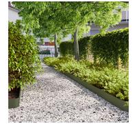 Lawn Edging 30pcs Olive Green Stainless Steel 15x103cm Flexible Interlock Pack30