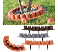 Lawn Edging 3Pcs Set Brown 1215m