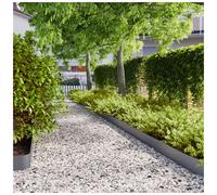 Lawn Edging 50 pcs Anthracite 15x103cm Stainless Steel Flexible Interlock Border