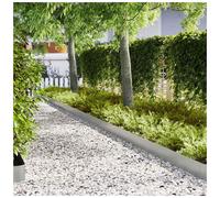 Lawn Edging 50pc Silver Galvanised Steel 100x20cm Heavy Duty Garden Border Pack