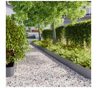 Lawn Edging Anthracite 20x103cm Stainless Steel Flexible 10pcs Garden Border