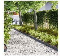 Lawn Edging Anthracite Cold Rolled Steel 10x100x15cm Garden Border 10pcs Durable