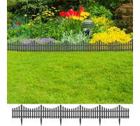 Lawn Edging Anthracite Pack of 17 10 m Polypropylene Flower Bed Border Mowing Edge with Ground Spike Plug-In System for Garden Patio Path Limiting Weatherproof Flexible Stable