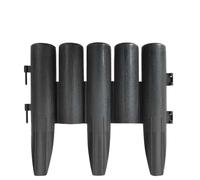 Lawn Edging Anthracite Pack of 36 Polypropylene Garden Bed Edging 10 m Length 23.5 cm Height with Plug-In System for Flower Bed Border Mowing Edge Path Limiting and Flexible Garden Design Outdoor
