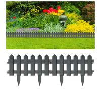 Lawn Edging Anthracite PP 10m x29cm 25pcs Panel 40x29cm 6-slat UV Garden Border