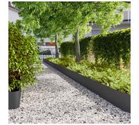Lawn Edging Black Stainless Steel 10x 25x103cm Garden Border Flexible Durable
